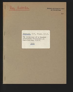 Imagen del vendedor de The Lithology of a Coastal Aboriginal Settlement at Curracurrang, N.S.W. a la venta por Antiquariat Bookfarm