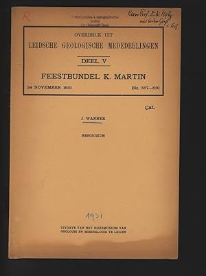 Mesozoikum. Overdruk uit Leidische Geologische Mededeelingen, Deel V, Feestbundel K. Martin, 24 N...