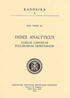 Bild des Verkufers fr KANONIKA 2. Index analyticus. Codicis canonum ecclesiarum orientalium zum Verkauf von VALORE ITALIANO srl
