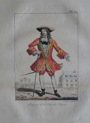 Costume .Original Lithographie von François-Séraphin Delpech (1778-1825).