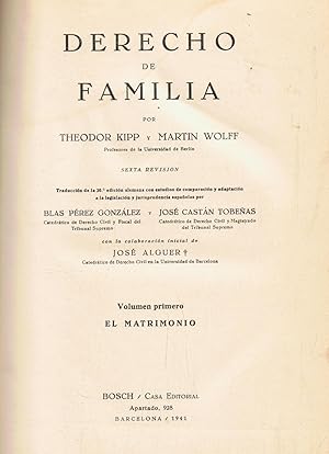 Image du vendeur pour Tratado de Derecho Civil. Tomo 4 DERECHO DE FAMILIA mis en vente par Librera Torren de Rueda