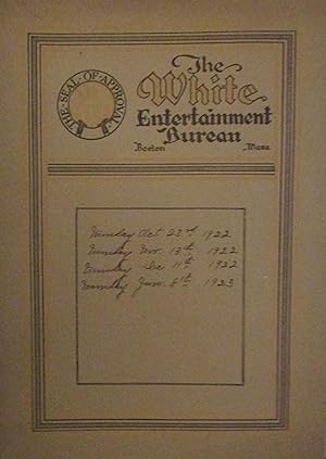 The White Entertainment Bureau Vintage 1920s Promo Ad Flyers