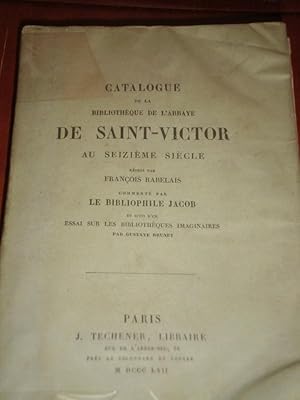 Catalogue de la bibliothèque de l'Abbaye de Saint-Victor au 16è siècle.