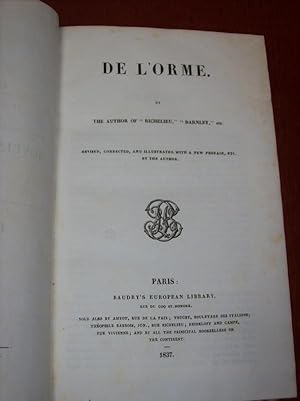 DE L'ORME - 1837