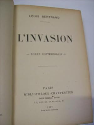 L'Invasion, roman contemporain