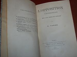 L'opposition universelle. Essai d'une théorie des contraintes