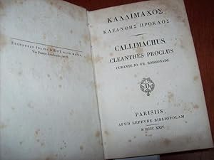 Poetarum Graecorum sylloge. VIII. Callimachus cleanthes proclus