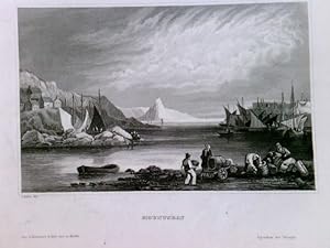 Original Stahlstich / Steel engraved print, Mountsbay, C. Reiss ca 1845. Institut Hildburghausen.