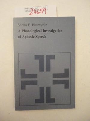 A phonological investigation of aphasic speech