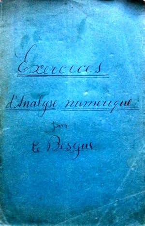 Seller image for EXERCISES D'ANALYSE NUM�RIQUE. for sale by Livraria Castro e Silva