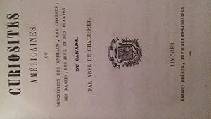 Curiosités américaines, ou Description des animaux, des chasses, des danses, des jeux et des plan...