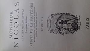 Image du vendeur pour Monsieur Nicolas, ou le Coeur humain dvoil, mmoires intimes de Restif de La Bretonne. Rimprim sur l'dition unique. publie par lui-mme en 1796 mis en vente par MBLIVRES
