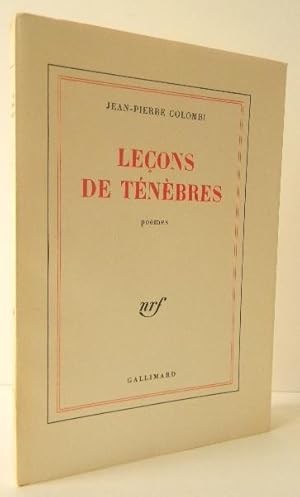 Seller image for LECONS DE TENEBRES. Pomes. for sale by LIBRAIRIE LE GALET