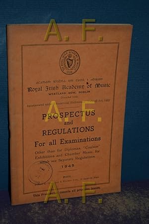 Immagine del venditore per Prospectus and Regulations for all Examinations / Other than for Diplomas. Coulson Exhibitons and Chamber Musik, for which see Separate Regulations venduto da Antiquarische Fundgrube e.U.