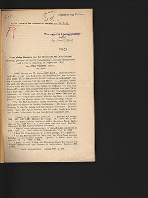 Bild des Verkufers fr Ueber einige Gesteine von der Humboldt-Bai (Heu-Guinea). Vortrag, gehalten auf der 73. Versammlung deutscher Naturforscher und Aerzte in Hamburg, 24. September 1901. Separat-Abdruck aus dem Centralblatt fr Mineralogie etc. 1901. No. 21. zum Verkauf von Antiquariat Bookfarm