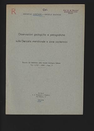 Osservazioni geologiche e petrografiche sulla Dancalia meridionale e zone contermini. Estratto da...