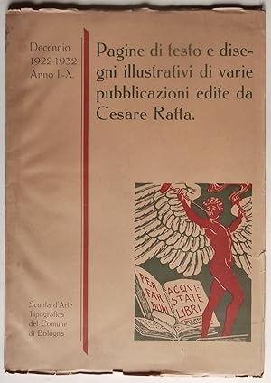 Pagine di testo e disegni illustrativi di varie pubblicazioni edite da Cesare Ratta. Decennio 192...