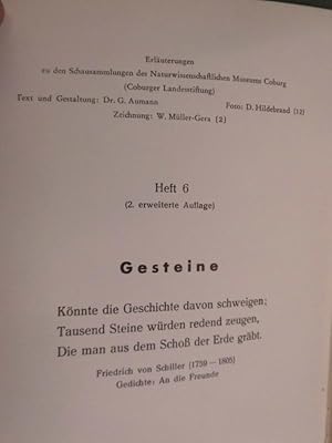 Gesteine - Erläuterungen zu den Schausammlungen des Naturwissenschaftlichen Museums Coburg - Heft 6