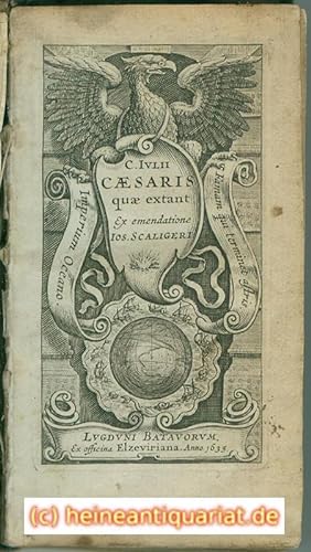 Bild des Verkufers fr C.[aii] IVLII CAESARIS quae extant Ex emendatione IOS.[EPHI] SCALIGERI. zum Verkauf von Heinrich Heine Antiquariat oHG