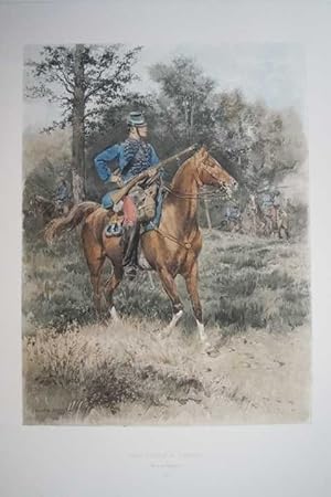 Chasseurs a Cheval. Original Fotogravur von Eduard Detailler. Blattgröße ca.47 x 35 cm.