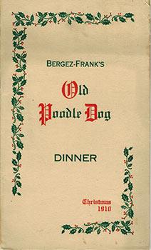 Old Poodle Dog. Dinner. Christmas, 1910.