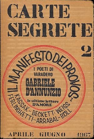 Imagen del vendedor de Carte Segrete. Aprile - Giugno 1967, N. 2 a la venta por Studio Bibliografico Marini