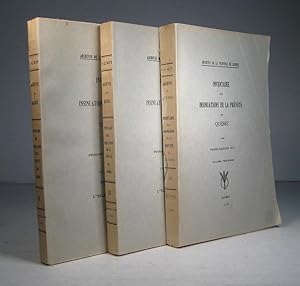 Inventaire des insinuations de la Prévôté de Québec. 3 Volumes