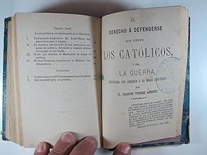 Imagen del vendedor de BREU MEMORIA DE LA IGLESIA Y CAMARIL REAL DE SANTA MARIA DE MOYA.DEVOTA NOVENA EN HONOR DE NOSTRA SENYORA DE MISERICORDIA, PATRONA DE LA ILTRE. Y REAL VILA DE MOY, BISBAT DE VICH. .ALMANAQUE DE LOS AMIGOS DE PIO IX, 1872, 1873, 1874 .CATLOGO DE LA BIBLIOTECA POPULAR INAGURADA EN ABRIL DE 1870, BAJO LA PROTECCIN DEL GLORIOSO PATRIARCA SAN JOS. .FACULTATES, BENEDICTIONES ET INDULGENTIAE CONFRATERNITATIS SS. ROSARII CURIS RMI PATRIS MAGISTRI.UNA SETTIMANA A TRIESTRE. GUIA ILLUSTRATA.ESTUDIO SOBRE LA FRANCMASONERIA.EL DERECHO A DEFENDERSE QUE TIENEN LOS CATLICOS  SEA LA GUERRA, EXPLICADA CON ARREGLO A LA MORAL CRISTIANA. a la venta por Costa LLibreter