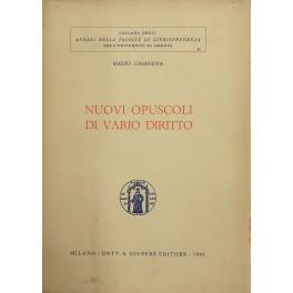 Bild des Verk�ufers f�r Nuovi opuscoli di vario diritto zum Verkauf von Libreria Antiquaria Giulio Cesare di Daniele Corradi