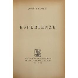 Seller image for Esperienze for sale by Libreria Antiquaria Giulio Cesare di Daniele Corradi