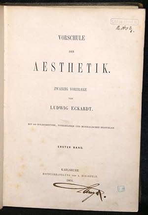 Bild des Verkufers fr Vorschule der Aesthetik. Zwanzig Vortrge. 2 Bnde. zum Verkauf von Antiquariat Lcker