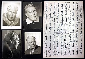 3 Portraitpostkarten, rückseitig von Woester voll beschrieben, teils datier (1954, 1960), 14,5 x ...
