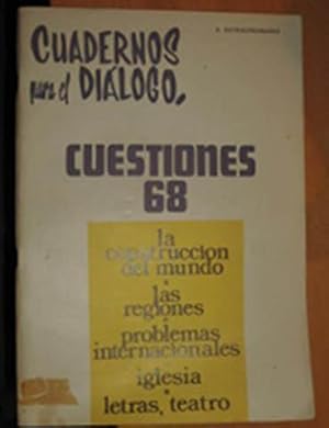 Immagine del venditore per CUADERNOS PARA EL DIALOGO (X EXTRAORDINARIO Revista mensual Octubre 1968) Cuestiones 68- La construccin del mundo-Las regiones-Problemas internacionales-Iglesia -Letras teatro venduto da CALLE 59  Libros