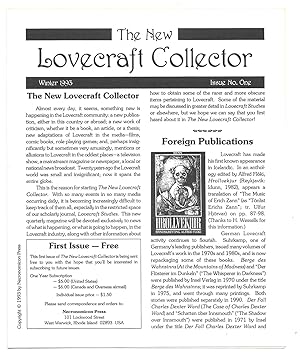 Bild des Verkufers fr The New Lovecraft Collector: Issue 1: Winter 1993 zum Verkauf von Dark Hollow Books, Member NHABA, IOBA