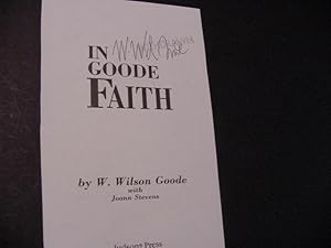 Seller image for SIGNED TITLE PAGE- AUTHOR AUTOGRAPH (In Goode Faith) for sale by Daniel Montemarano