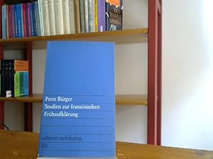 Bild des Verkufers fr Studien zur franzsischen Frhaufklrung. Erstausgabe. zum Verkauf von BuchKaffee Vividus e.K.