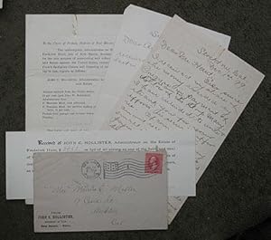 A small group of documents & letters from 1899 relating to French Spoliation: the capture of the ...