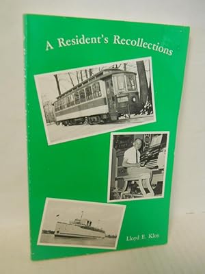 Seller image for A Resident's Recollections for sale by Gil's Book Loft