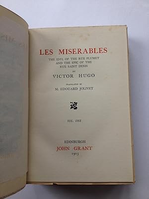 Seller image for Les Miserables Volume IV. The Idyl of the Rue Plumet and the Epic of the Rue Saint Denis. Volume I. for sale by Book Souk