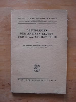 Immagine del venditore per Grundlinien der antiken Rechts- und Staatsphilosophie venduto da Antiquariat Birgit Gerl