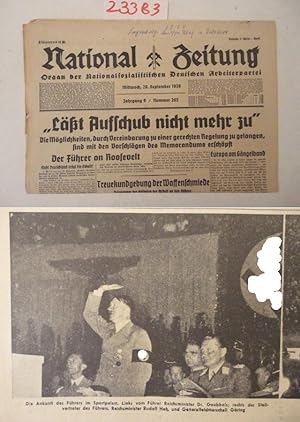 Bild des Verkufers fr National-Zeitung. Organ der Nationalsozialistischen Deutschen Arbeiterpartei. Mittwoch, 28. September 1938 / Jahrgang 9, Nummer 265 * Ausgabe V (Wesel-Rees) Dieses Buch wird von uns nur zur staatsbrgerlichen Aufklrung und zur Abwehr verfassungswidriger Bestrebungen angeboten (86 StGB) zum Verkauf von Galerie fr gegenstndliche Kunst