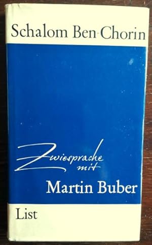 Imagen del vendedor de Zwiesprache mit Martin Buber. Ein Erinnerungsbuch. a la venta por buch-radel