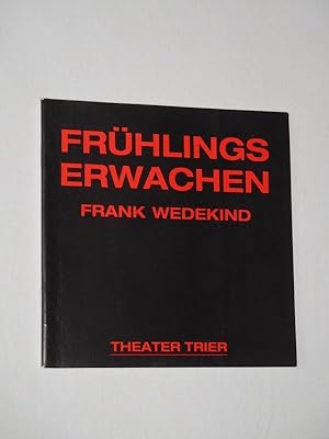 Immagine del venditore per Programmheft 2 Theater Trier 1991/92. FRHLINGS ERWACHEN von Wedekind. Regie: Eva Galle, Bhnenbild/ Kostme: Alois Galle. Mit Carsten Klemm, Lothar Bobbe, Astrid Gorvin, Susann Hecker, Verena Rhyn, Horst Kiss, Martin Kemner, Jrg Witte, Oliver Nitsche, Olaf Mittermeier, Angelika Fink, Birgit Wrz, Annette Baar venduto da Fast alles Theater! Antiquariat fr die darstellenden Knste