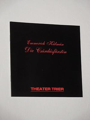 Seller image for Programmheft 7 Theater Trier 1991/92. DIE CSARDASFRSTIN von Stein/ Jenbach, Kalman (Musik). Musikal. Ltg.: Jrg Iwer, Insz.: Gustl Promper, Bhnenbild: Karel Spanhak, Kostme: Eva-Maria Pfeifer-Schiessl. Mit Nick Herbosch, Angelika Schmid, Piotr Bednarski, Jolanta Kuznik, Nancy Green, Andras Magyar, Jrg Huggler, Christa Adam-Quodt for sale by Fast alles Theater! Antiquariat fr die darstellenden Knste