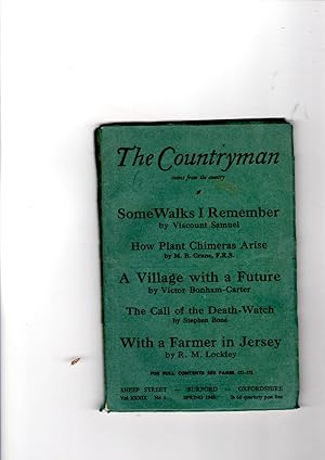 Imagen del vendedor de The Countryman: A quarterly non-party review and miscellany of rural life and work for the English-speaking world. Vol XXXIX No. 1 (Spring 1949). [Includes 'With a farmer in Jersey by R.M. Lockley]. a la venta por Gwyn Tudur Davies