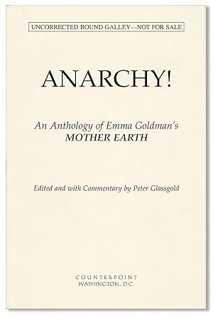 Bild des Verkufers fr Anarchy! An Anthology of Emma Goldman's Mother Earth zum Verkauf von Lorne Bair Rare Books, ABAA