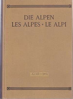 Seller image for Die Alpen - Les Alpes - Le Alpi. XXVI 1951. Revue du Club Alpin Suisse for sale by le livre ouvert. Isabelle Krummenacher