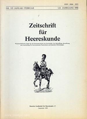 Seller image for Zeitschrift fr Heereskunde for sale by Berliner Zinnfiguren