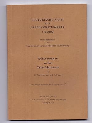 Geologische Karte von Baden-Württemberg 1:25000. Erläuterungen zu Blatt 7616 Alpirsbach.