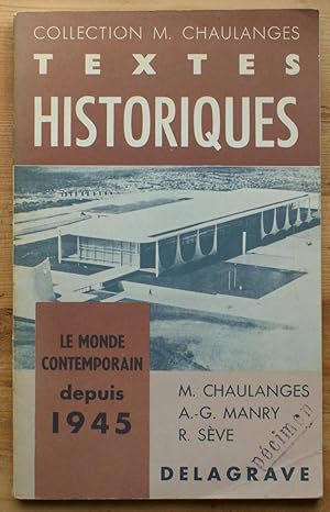 Imagen del vendedor de Textes historiques - Le monde contemporain depuis 1945 a la venta por Aberbroc